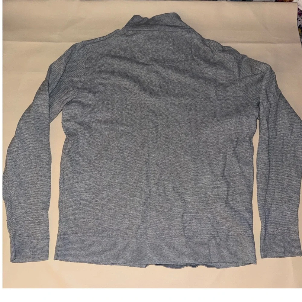 Jos‎ A. Bank Reserve Mens Gray Quarter Zip Long Sleeve Sweater Pullover Knit XL